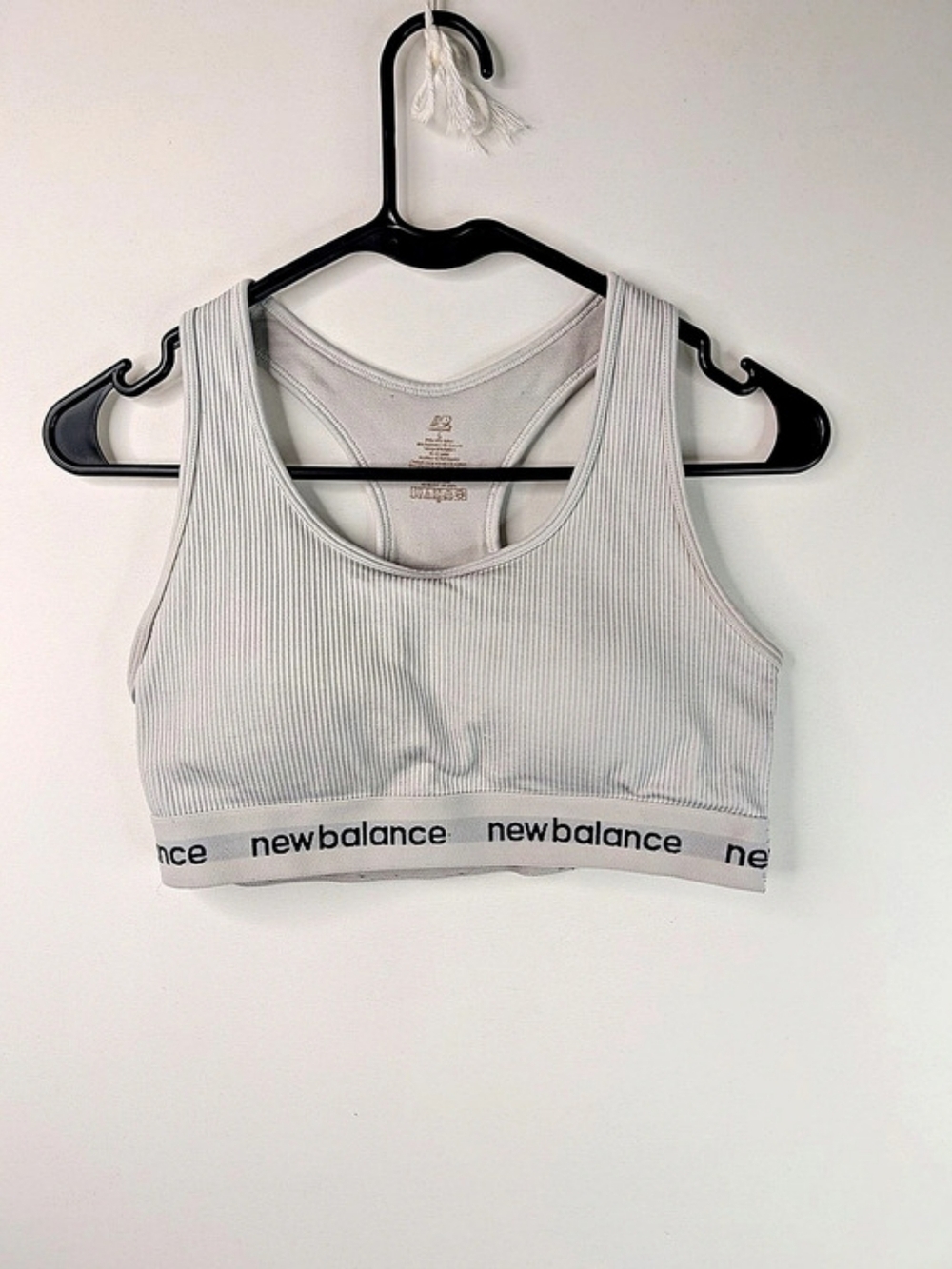 New Balance Ribbed Sports Bra in Gray Like New